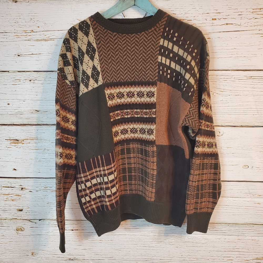 Vintage Woods & Gray Grandpa sweater  size large